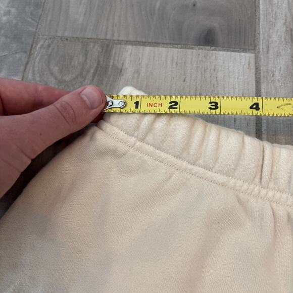 Daily Drills Cream Sweat Shorts Size XS/S Drawstring Pockets 4” In Cotton - Picture 5 of 11